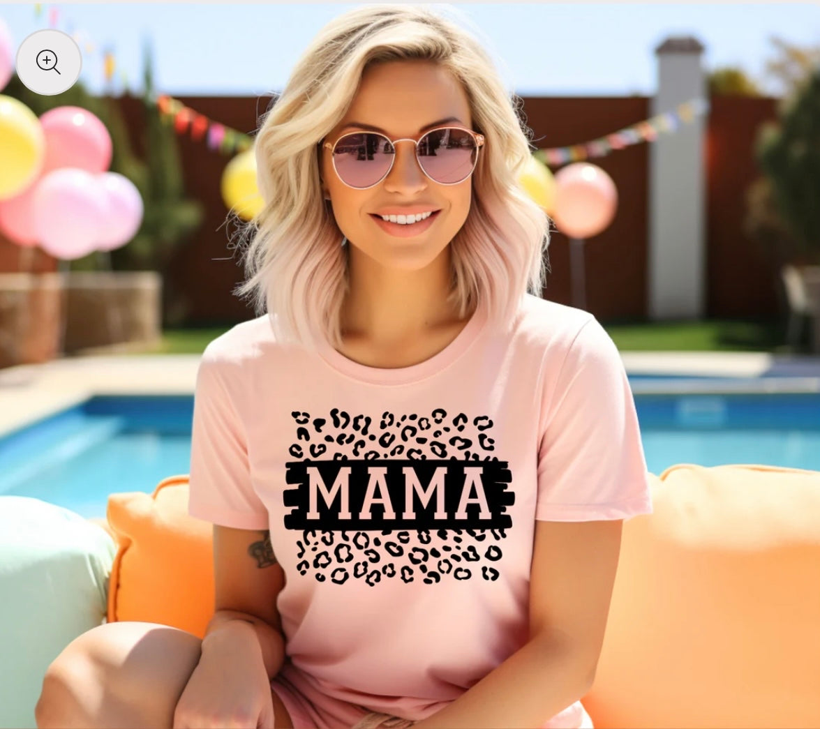 Mama leopard print T-Shirt