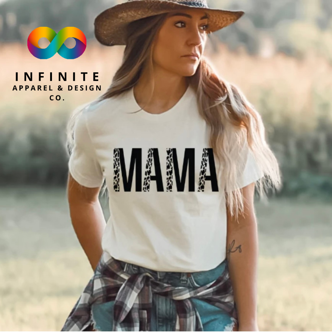 Mama with leopard print T-Shirt