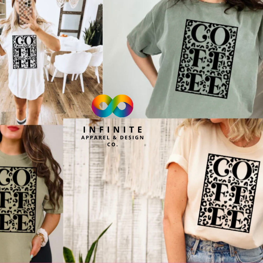 Coffee leopard print T-Shirt