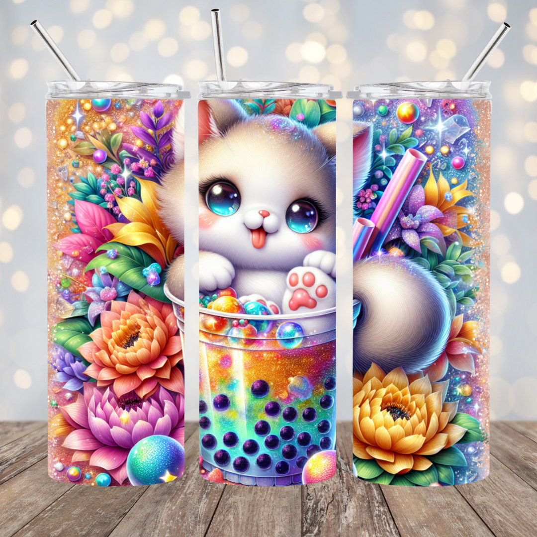 Bobba Tea kitty Tumbler