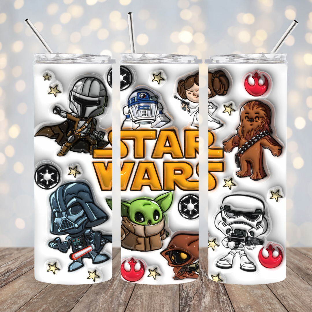 3D Inflated Wars Tumblers