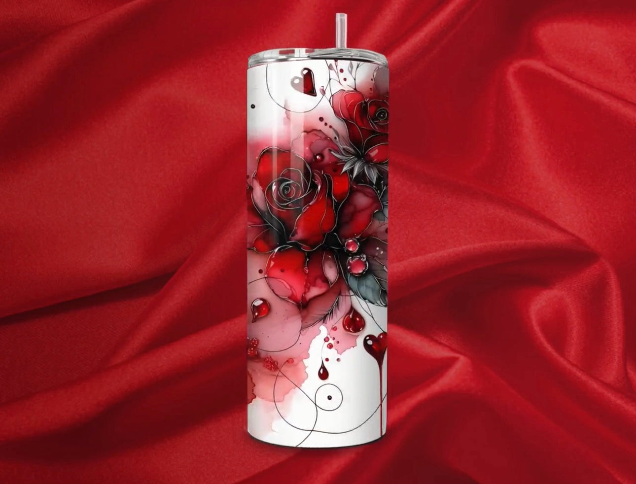 Red Roses Valentines Tumbler
