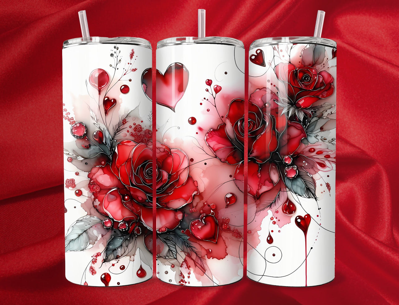 Red Roses Valentines Tumbler