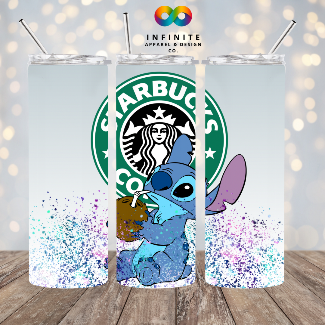 Blue Alien Starbies Tumbler
