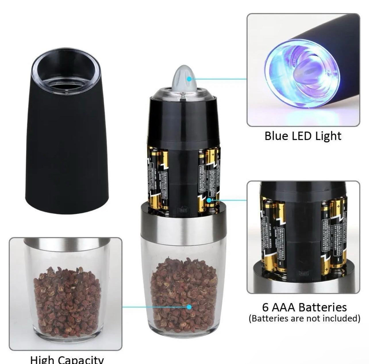 Gravity Salt and Pepper Millers