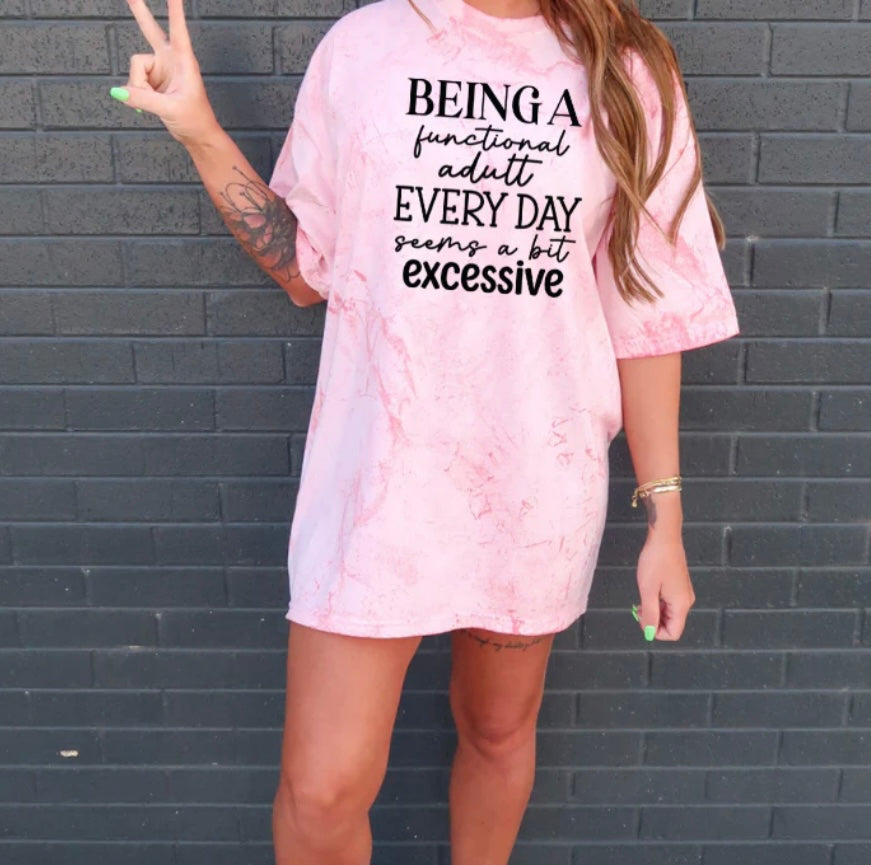 Single Color Screen Print- Being an adult