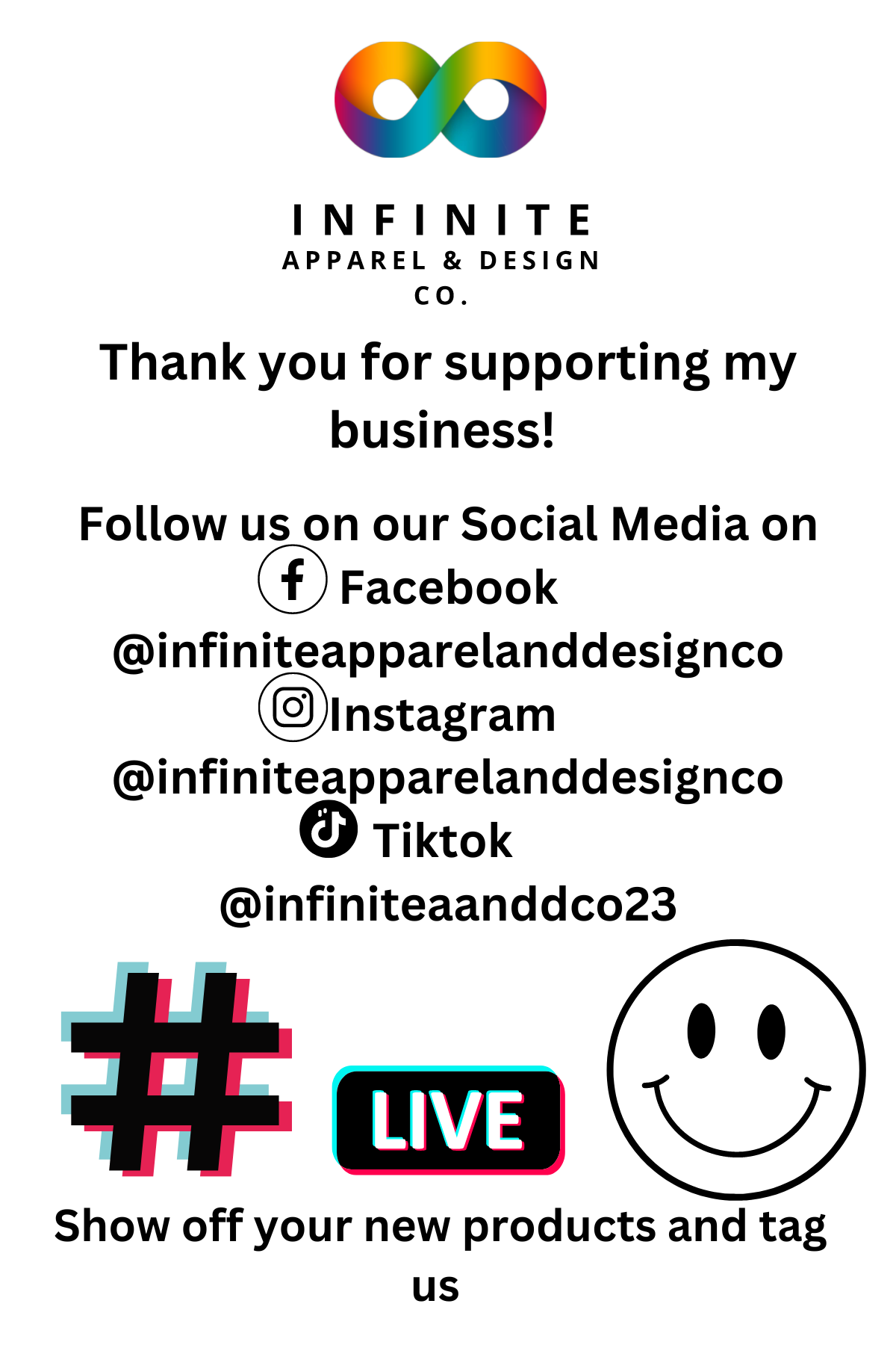 Infinite Apparel ande Design Co Gift Card