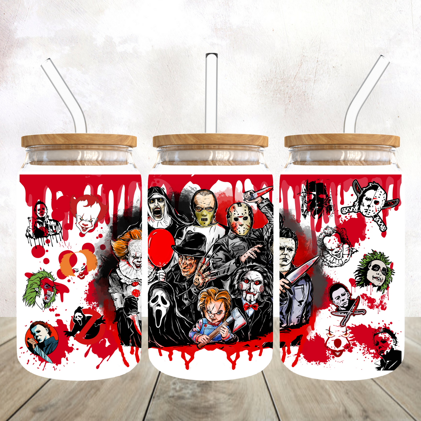 Horror Characters #1 Glass Can Cup