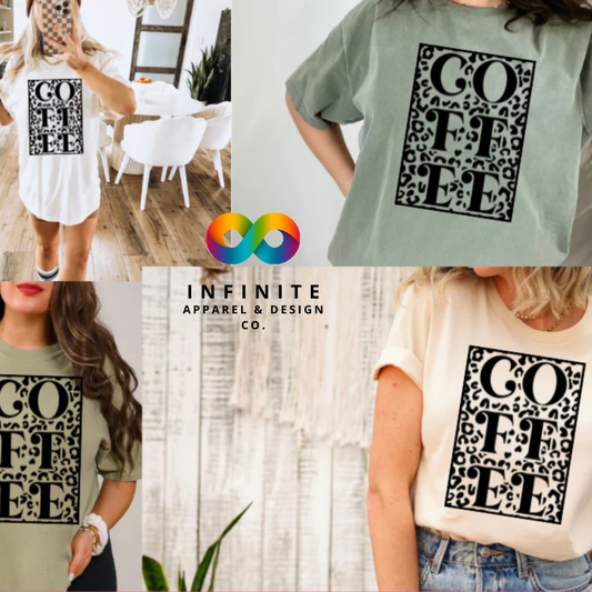 Coffee leopard print T-Shirt