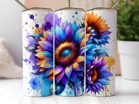 Multi Color Sunflower Tumbler