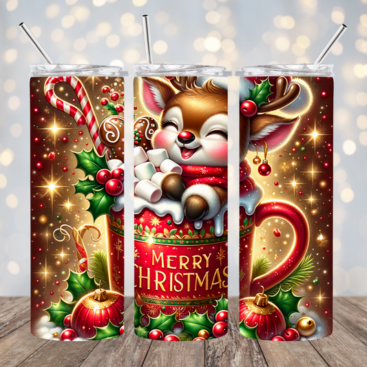 Christmas reindeer Tumbler