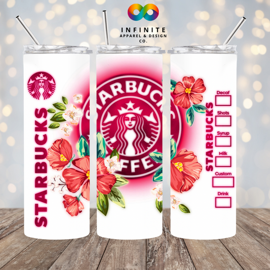 Flower Starbies Tumbler